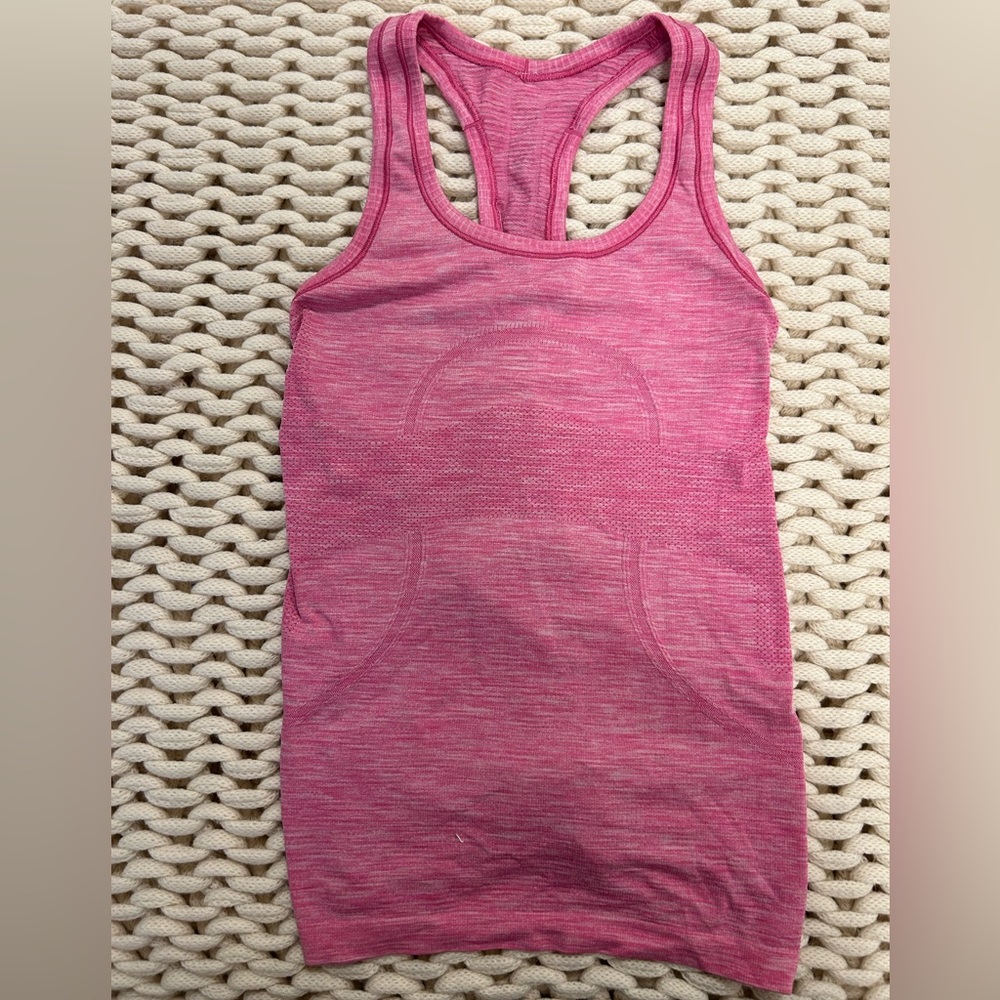 Lululemon swiftly pink tank top size 4